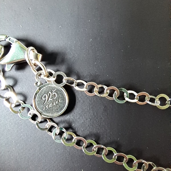 925 Israel Sterling Silver Silpada Circle Hammered Pendant Necklace - Picture 5 of 12